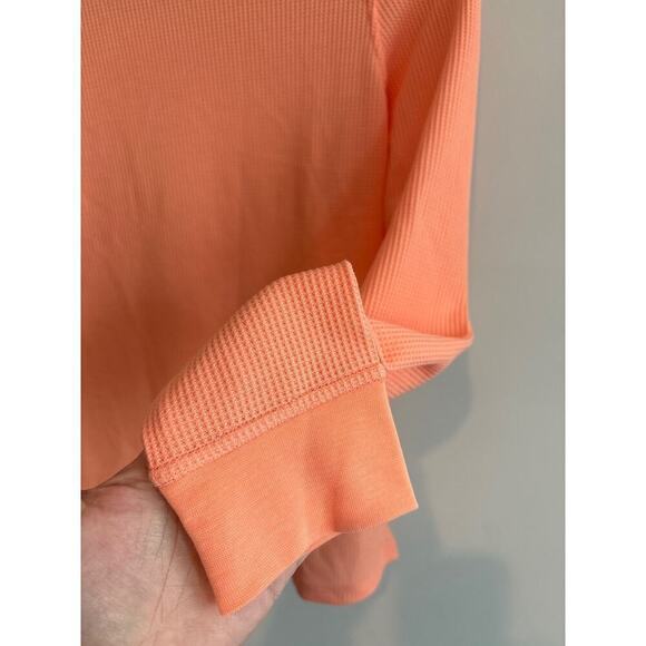 NWT Outdoor Voices The Fast track Waffle Long Sleeve Shirt in Melon Size S - Picture 4 of 5